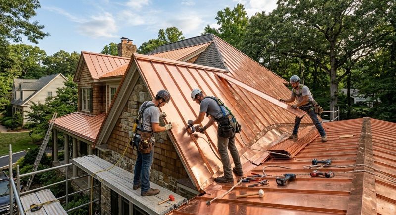 Copper Roof Installation in Aurora, CO