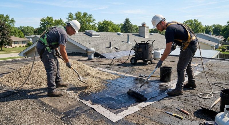 Tar And Gravel Roof Repair in Elbert County, CO
